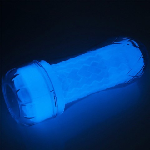 Masturbator żebrowany Lumino Play Lovetoy biały świecący 20 cm