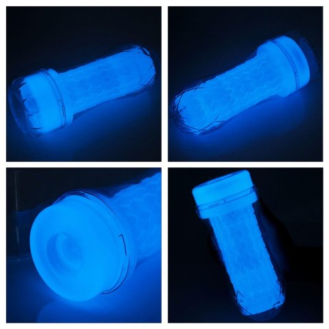 Masturbator żebrowany Lumino Play Lovetoy biały świecący 20 cm