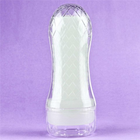 Masturbator żebrowany Lumino Play Lovetoy biały świecący 20 cm