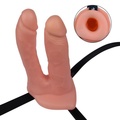 Podwójny strap on wydrążony Lovetoy 18 cm