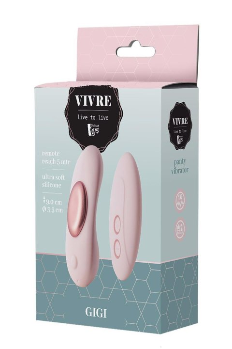 Wibrator do majtek Vivre Gigi z pilotem USB różowy