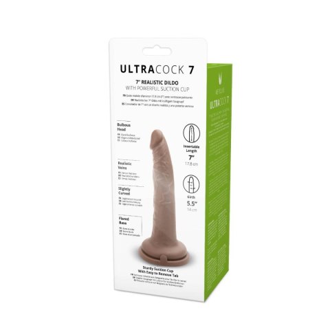 Dildo realistyczne Me You Us silikonowe karmelowe 7 cali