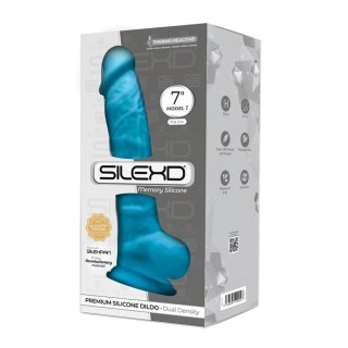 Dildo realistyczne silikonowe Silexd Model 1 niebieskie