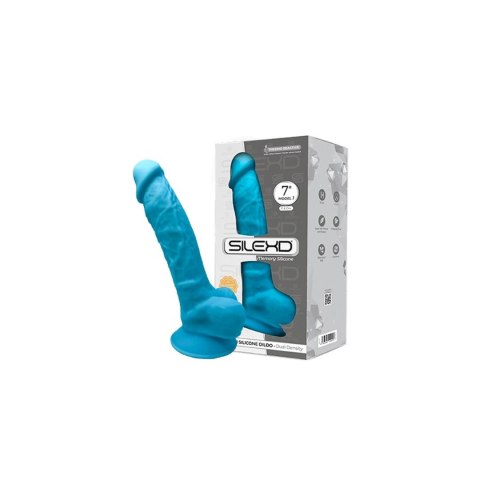 Dildo realistyczne silikonowe Silexd Model 1 niebieskie