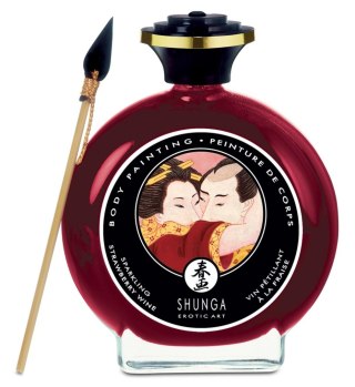 Farba do ciała Shunga truskawkowo szampańska 100 ml