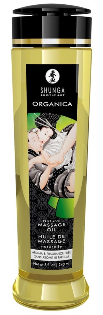 Olejek do masażu Shunga organiczny bezzapachowy jadalny 240ml