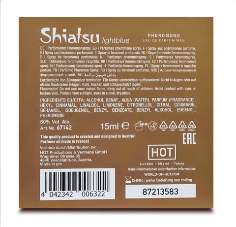 Perfumy feromonowe Shiatsu Hot jasnoniebieskie 15 ml