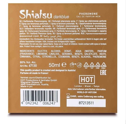 Perfumy z feromonami Hot Shiatsu ciemnoniebieskie 50 ml