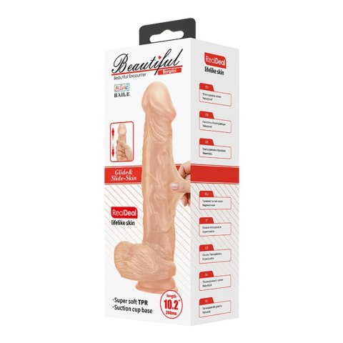 Realistyczne cieliste dildo Baile Bergrisi 26 cm z przyssawką