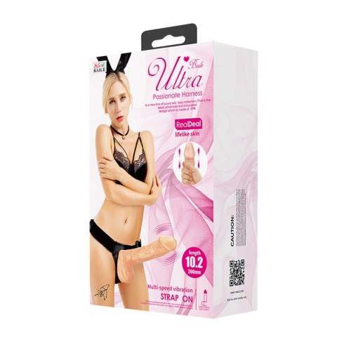Strapon wibrujący realistyczny Baile RealDeal 26 cm