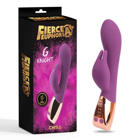 Wibrator króliczek punkt G silikonowy Fierce Euphoria fioletowy 20.5 cm