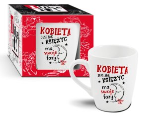 Kubek baryłka porcelanowy Kobieta jest jak księżyc 300 ml