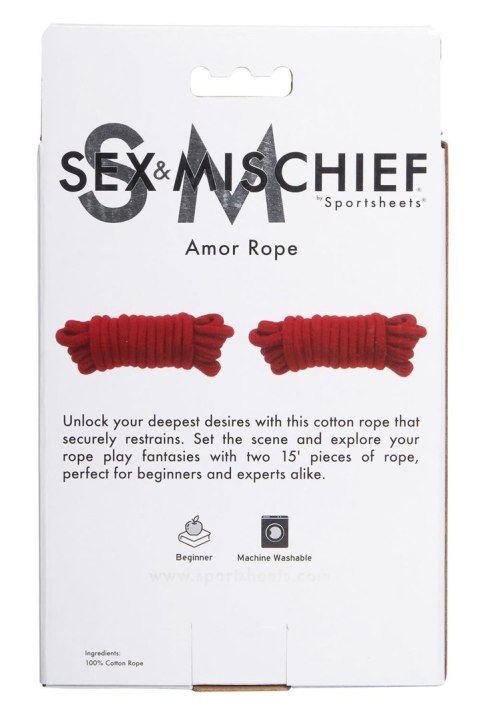 Lina bondage Sportsheets Amor Rope bawełniana 914 cm