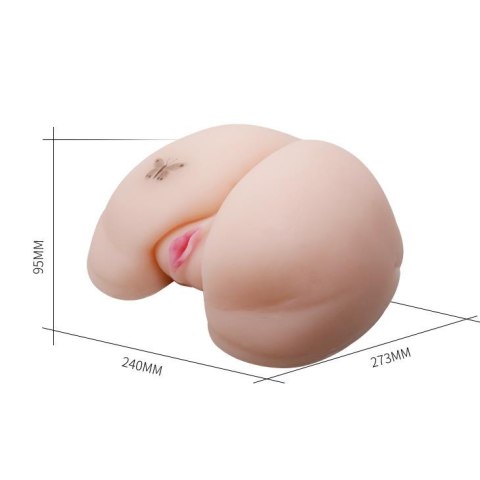 Realistyczny masturbator Baile z waginą i tyłkiem wibrujący cielisty