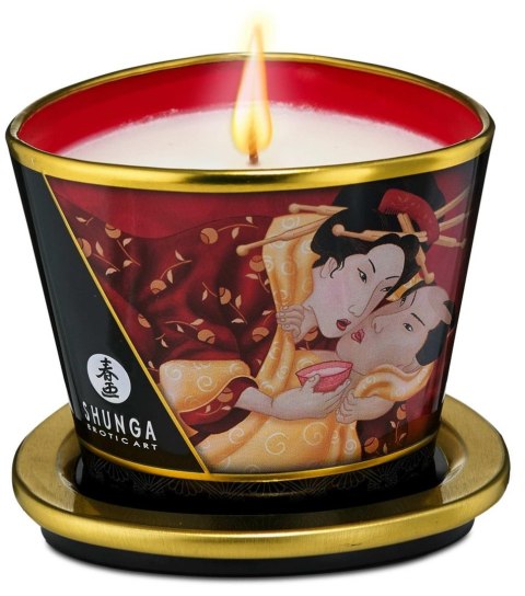 Świeca do masażu Shunga Romance truskawka szampan