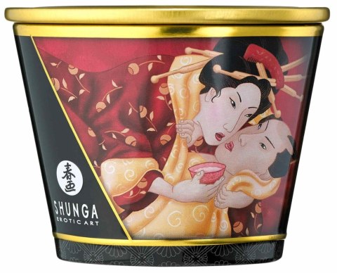 Świeca do masażu Shunga Romance truskawka szampan