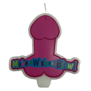 Świeczka w kształcie penisa XL różowa Kinky Pleasure