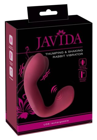 Wibrator króliczek Javida thumping shaking silikonowy 17 cm USB