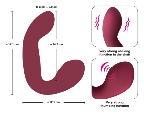 Wibrator króliczek Javida thumping shaking silikonowy 17 cm USB