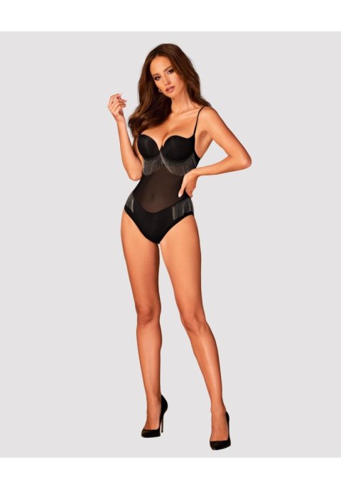 Body Milladis Obsessive czarne z koralikami XS/S