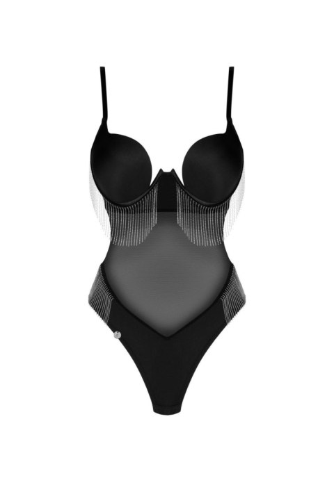 Body Milladis Obsessive czarne z koralikami XS/S