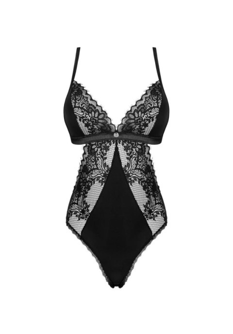 Body koronkowe Obsessive Maderris czarne XS/S