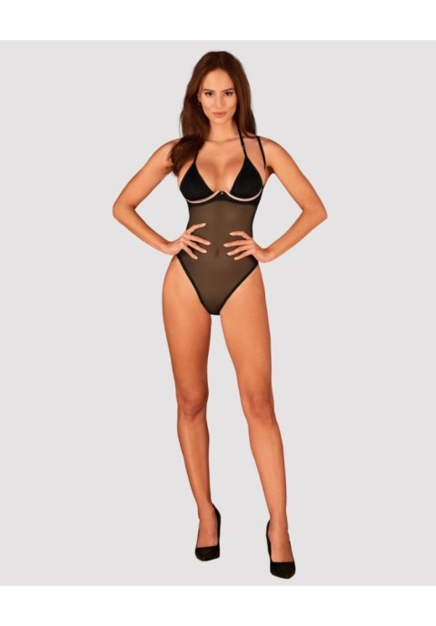 Czarne body erotyczne Selinne Obsessive XL/2XL