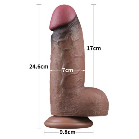 Dildo realistyczne dwuwarstwowe silikonowe Lovetoy 24 cm