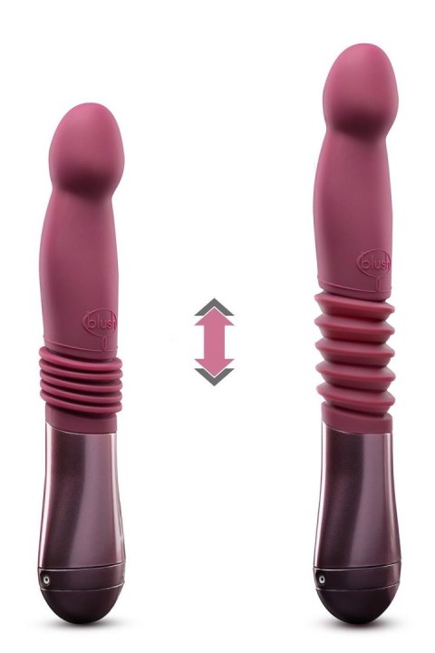 Dildo z pchnięciem Temptasia Trixie winne silikonowe 25 cm