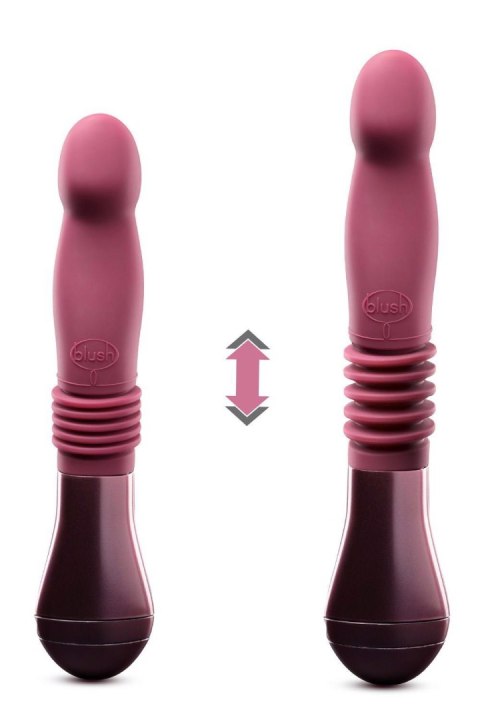 Dildo z pchnięciem Temptasia Trixie winne silikonowe 25 cm