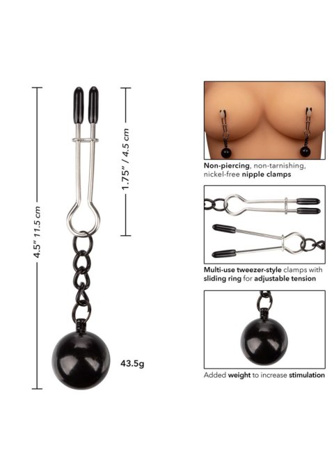 Klipsy na sutki metalowe z obciążeniem Calexotics 11,5 cm