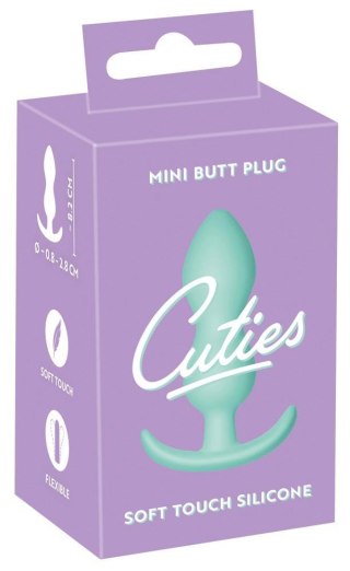 Korek analny mini silikonowy Cuties zielony 8 cm