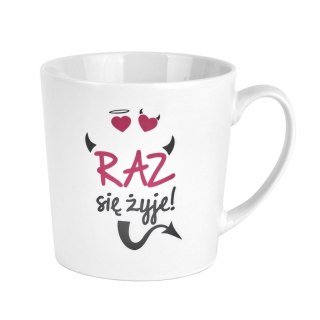 Kubek porcelanowy BGtech biały 480 ml Grzeczne dziewczynki