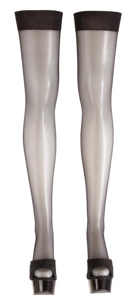 Pończochy Cottelli LEGWEAR czarne do szelek 20 den