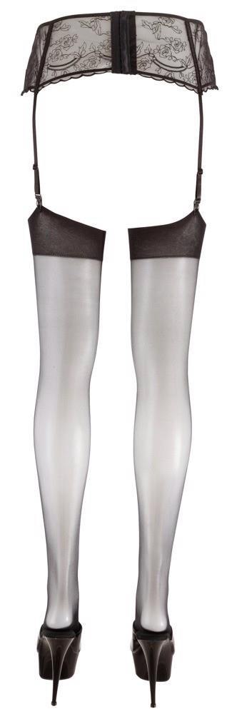 Pończochy Cottelli LEGWEAR czarne do szelek 20 den