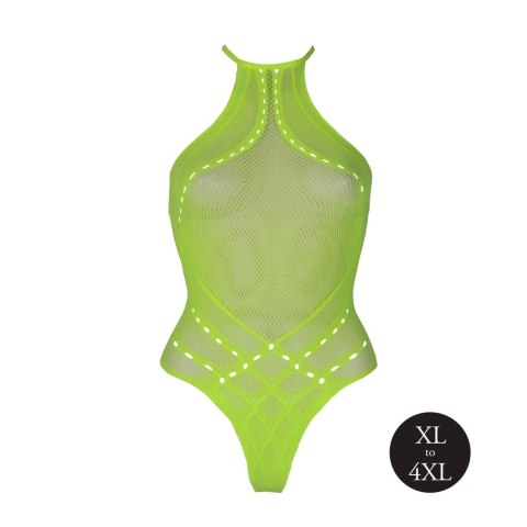 Body erotyczne Ouch neonowa zieleń halter XL XXXXL