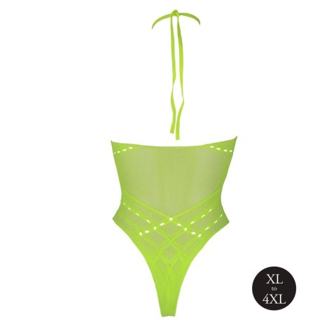 Body erotyczne Ouch neonowa zieleń halter XL XXXXL