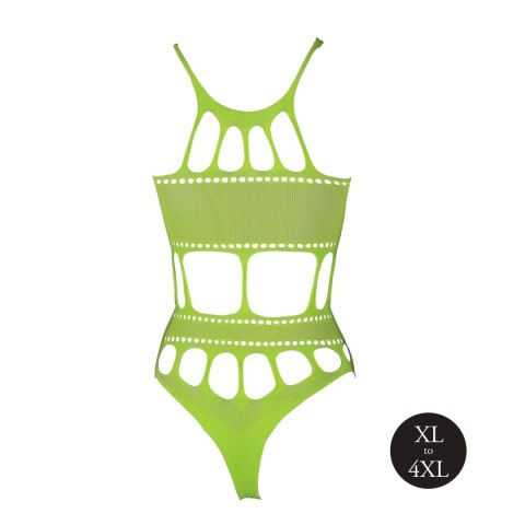 Body z greckim dekoltem Ouch neonowa zieleń XL XXXXL