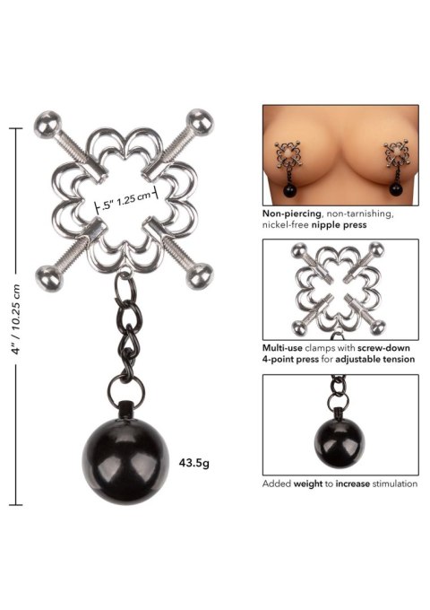 Klips na sutki 4 punktowy z obciążeniem metalowy Calexotics 10 cm