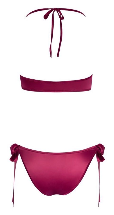 Komplet bielizny z kokardkami Cottelli LINGERIE czerwony S/M