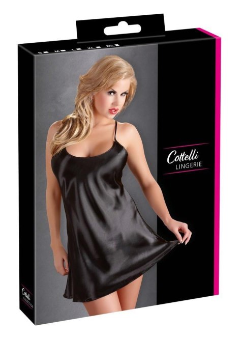 Koszulka nocna satynowa Cottelli LINGERIE czarna M