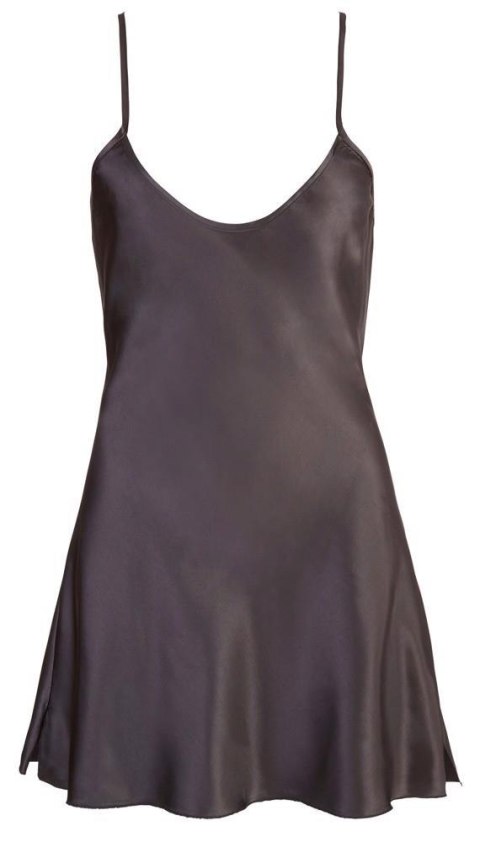 Koszulka nocna satynowa Cottelli LINGERIE czarna M