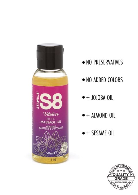 Olej do masażu Stimul8 S8 Omani Lime Spicy Ginger 50ml