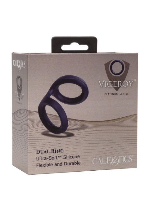 Pierścień erekcyjny Viceroy Dual Ring silikonowy niebieski