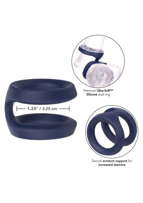 Pierścień erekcyjny Viceroy Dual Ring silikonowy niebieski