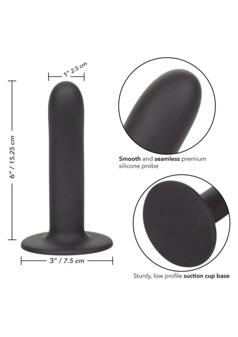Dildo analne Boundless silikonowe gładkie czarne 15 cm Calexotics