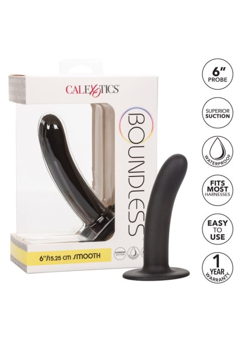 Dildo analne Boundless silikonowe gładkie czarne 15 cm Calexotics