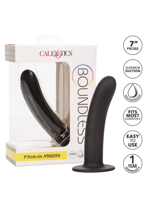 Dildo analne silikonowe Boundless czarne 18 cm