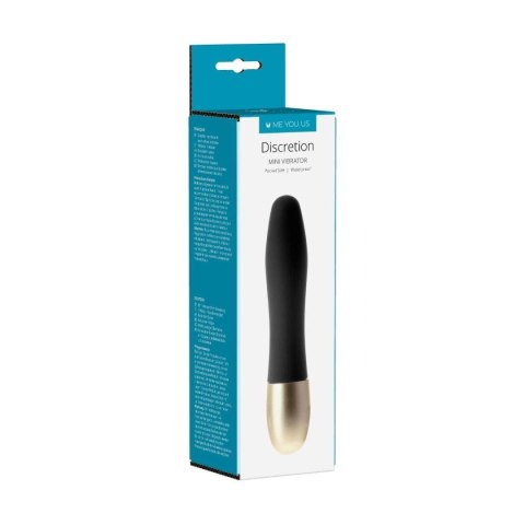 Mini wibrator Discretion Me You Us czarny 8 cm