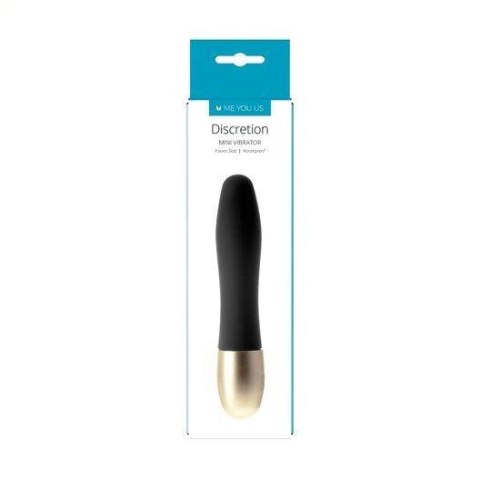 Mini wibrator Discretion Me You Us czarny 8 cm
